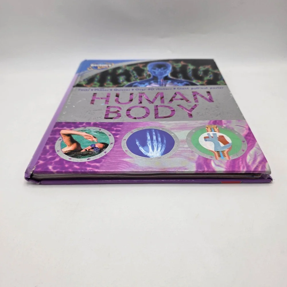 Discovery Kids Human Body Book Science Anatomy Stickers Poster Spiral Parragon
